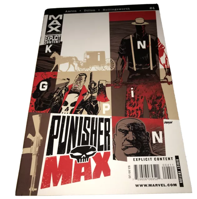 THE PUNISHER-MAX #4  (9.6-9.8) ELEKTRA COVER-AARON/DILLON/2010 Marvel Comics