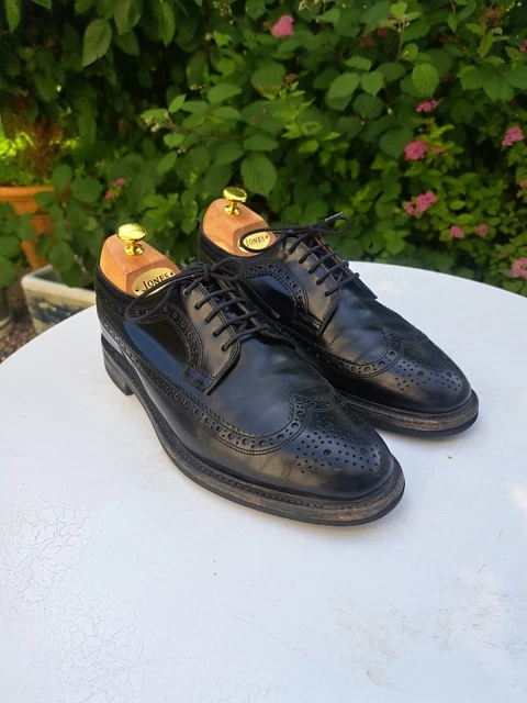 LOAKE SOVEREIGN BLACK Oxford Brogues 8 Shoes Leather England Northampton Derby. 49.95 PicClick UK