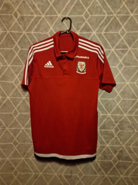 Wales national football team training polo shirt Adidas Size Medium