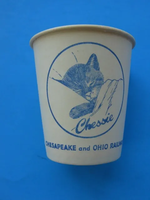 C&O Chessie  paper drink cup  by Dixie  Chesapeake & Ohio Railway
