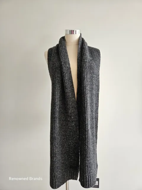 Country Road Merino  Nep Charcoal Grey  Scarf Unisex Bnwt Rrp $99