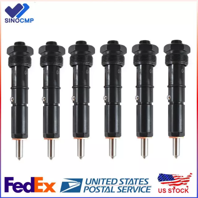 6x Fuel Injectors For  300 Marine 12 Valve 5.9L Cummins +50HP 0432133864 US