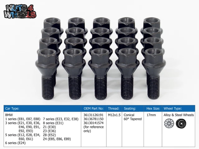 MUNIK Wheel Bolts 4-Pack Suitable For Mini R50 R53 R56