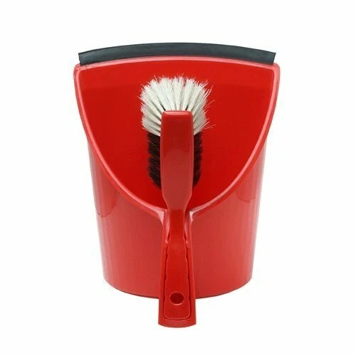 Ensemble De Balayage 2 Pièces Rouge - Brosse à Main Et Pelle à Poussière Com-four