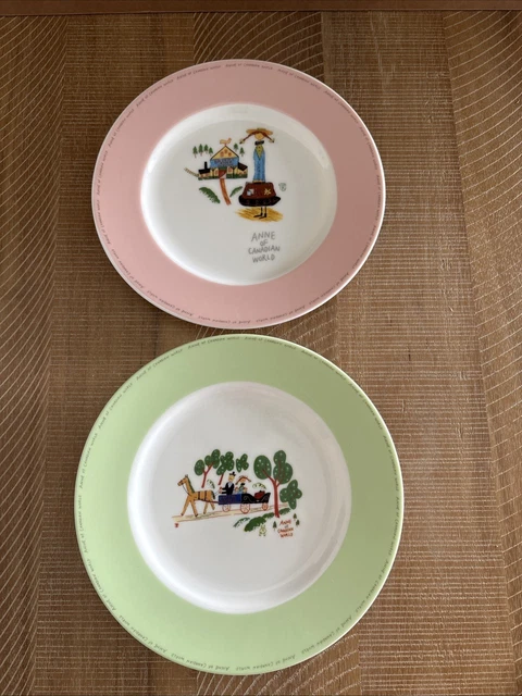 ANNIE OF CANADIAN World 8” Salad Plates Set Of 2 Japan Vintage