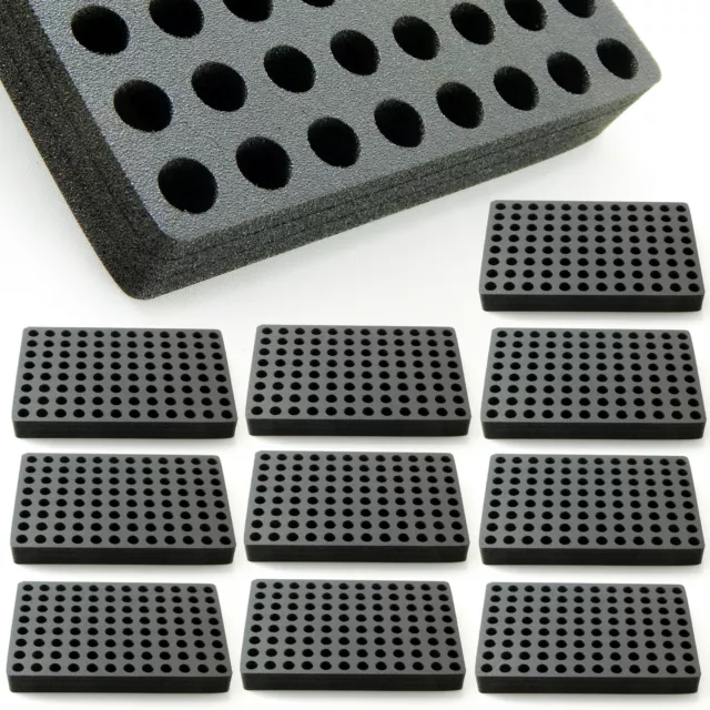 10 Vial Racks Organizer Storage Foam Stand Holder 96 Capacity HPLC 13mm Diameter