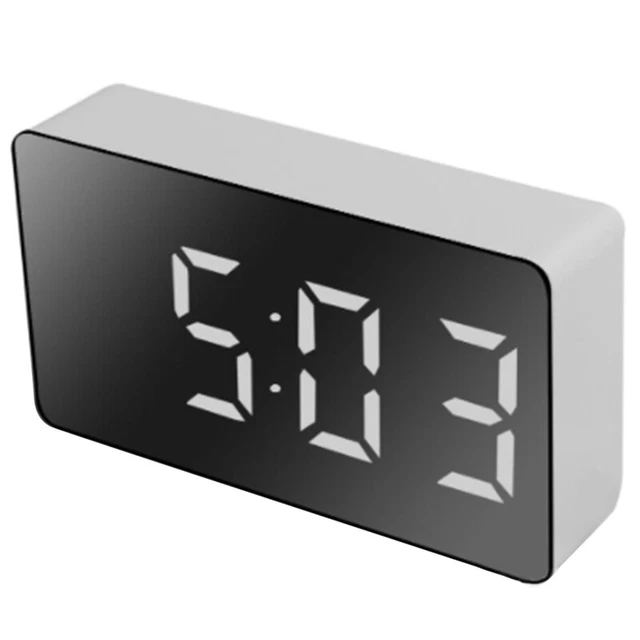 Horloge Miroir Multifonctionnelle À LED, Heure D'Affichage de RéPéTition D'7235