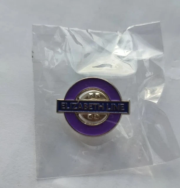 THE ORIGINAL ELIZABETH Line pin badge new sealed. TfL London ...