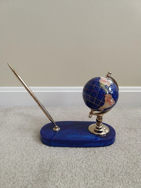 Juego de decoración de escritorio y globo de piedras preciosas funciona