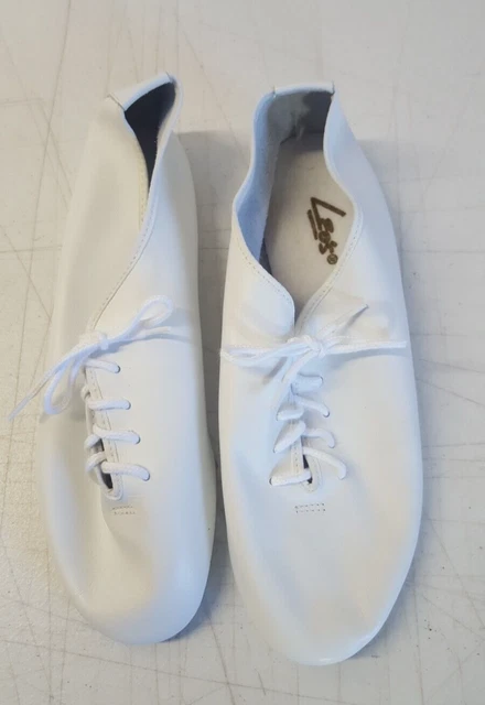 Leo's Jazz Hip Hop Dance Shoe Ladies 6.5M White Lace Up with Box 426KBD