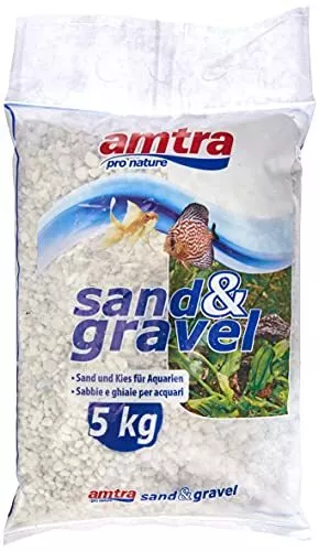 Amtra Gravel Noa - Gravier d'Aquarium Naturel Sol Décoratif Gros Grains Blanc...