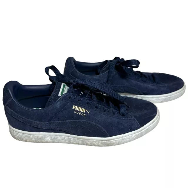 Puma Suede Classic + Peacoat White Navy Mens Size US 8 Casual Shoes 356568 52