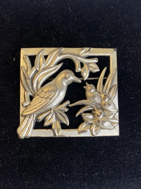 Broche Ancienne Argent Massif Coccinelle émaillée - Style Art Nouveau 1900 - Occasion
