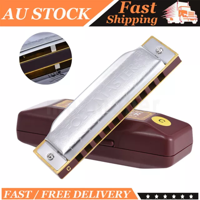 Suzuki Folkmaster Standard 10-Hole Diatonic Harmonica Key of C 20 Tone AU