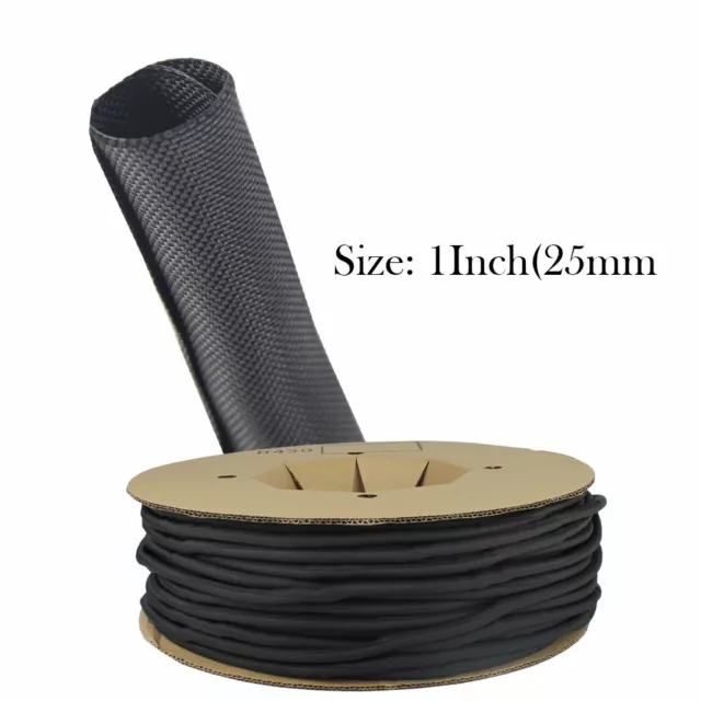 Braided Split Wire Loom Mesh Woven Cable Protection Management Sleeve Wrap Cord