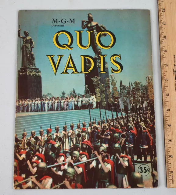 Vintage 1952 Movie Program Book MGM 's Quo Vadis Robert Taylor Deborah Kerr