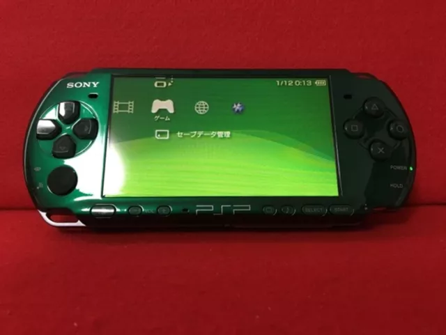 Playstation Portable Spirited Green PSP 3000SG Sony Limited Console F/S used