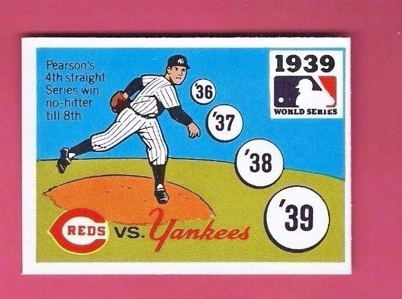 1971 Fleer R.G. LAUGHLIN WORLD SERIES 1939 Yankees v. Reds #37 Black Back NRMT