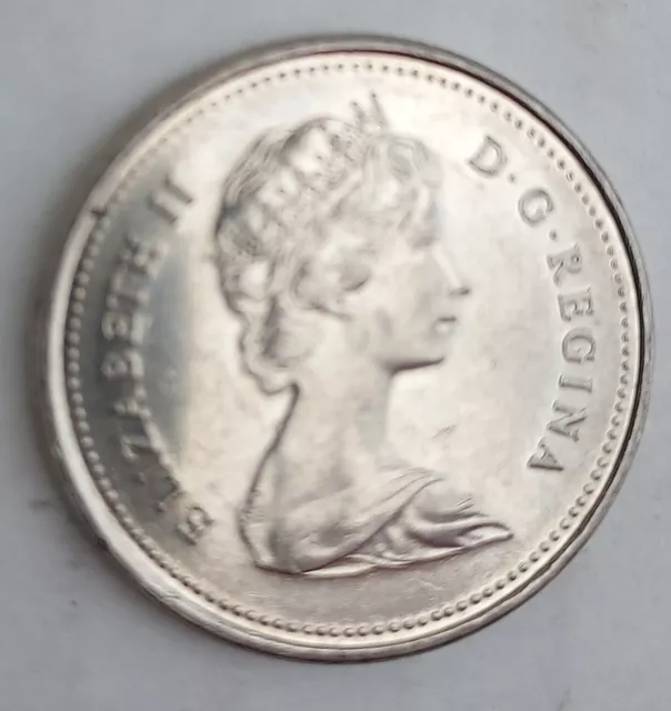 1982 Canada 25 Cent Coin Quarter Caribou/ Queen Elizabeth II D. G. Regina