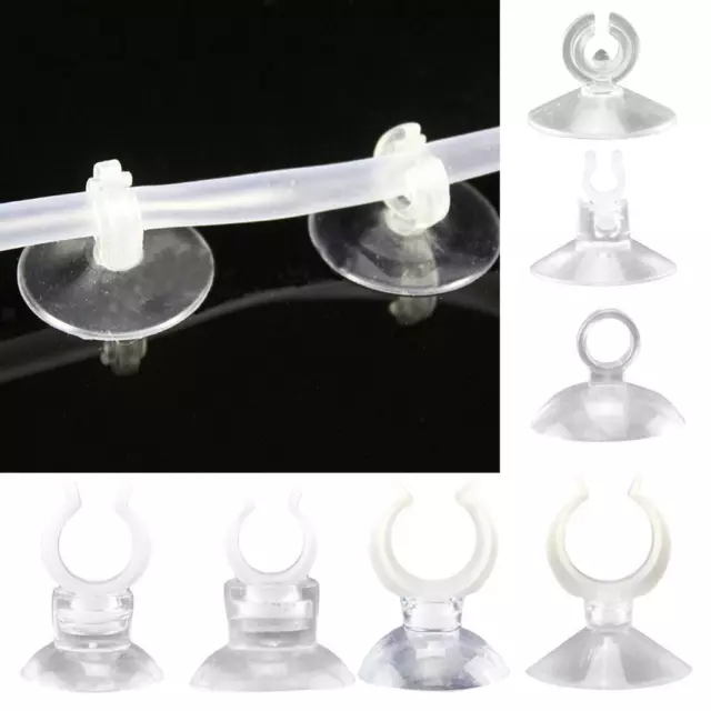 10 pieces Ventouse Aquarium Clips Pinces  De Tubes De Ligne Aérienne Pour