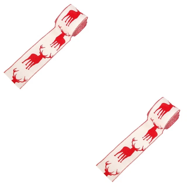 2 rollen von Weihnachten Bänder für Bogen Stoff Band