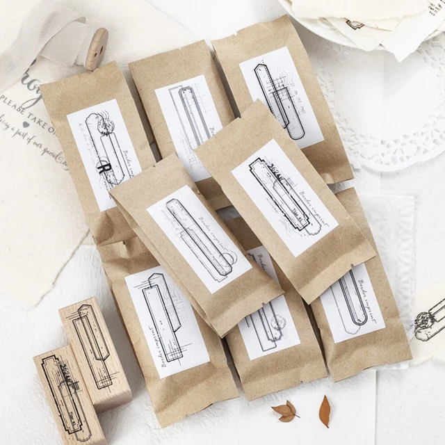 DIY Scrapbooking Cards Engraving Lines Scrapbooking Cards Wood Rubber Stamps