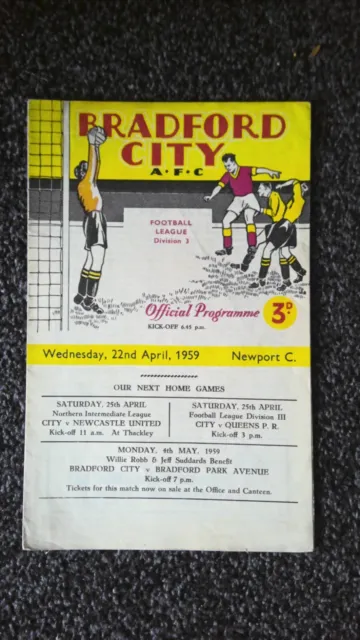 Bradford City v Newport County 1958-59