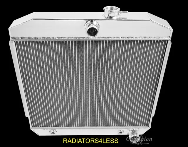 New Champion 4 Row All Aluminum Radiator 1955 1956 1957 Chevy Bel Air Belair