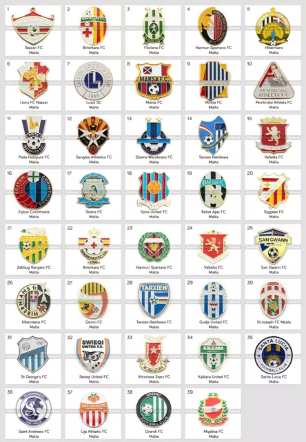 Badge Pin: European football clubs Malta