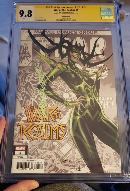 War Of The Realms 1 CGC 9.8 SS Hela Variant Signed by J. Scott Campbell 2019