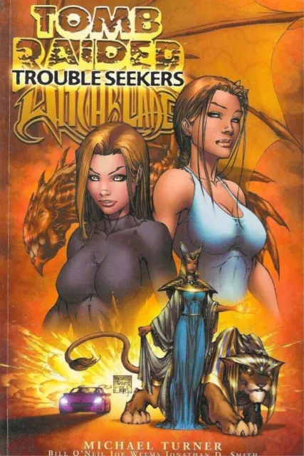 TOMB RAIDER WITCHBLADE - TROUBLE SEEKERS GRAPHIC NOVEL Image Comics Top Cow TPB