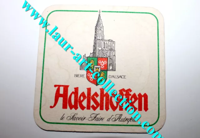 Adelshoffen - Ancien Sous Bock Biere Dessous Verre - Alsace Bar Pub Beer Coaster