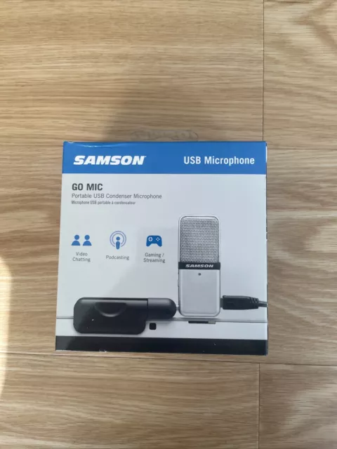Samson Go Mic SAGOMIC silber tragbares USB-Kondensatormikrofon für Mac und PC