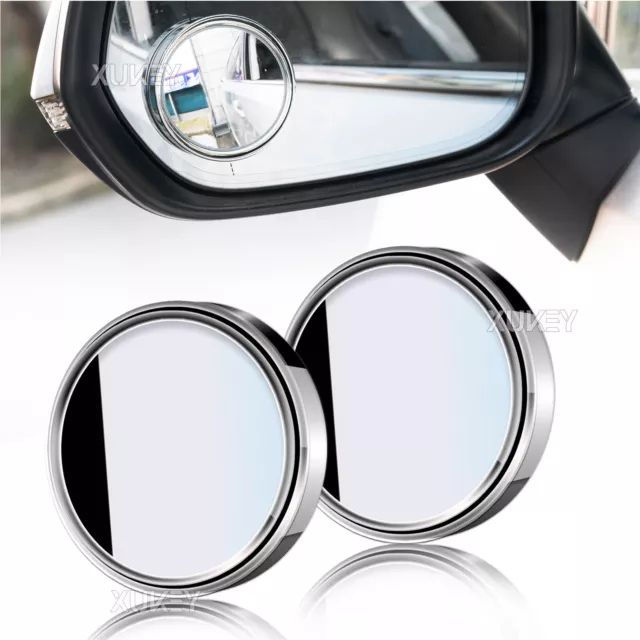 2x Blind Spot Mirror Universal 2" Wide Angle Convex Rear Side View for Car Auto