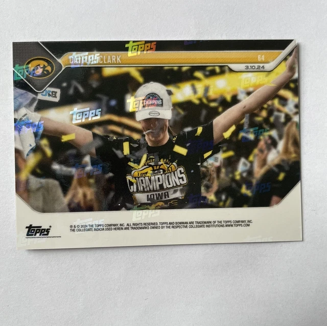 BALONCESTO CAITLIN CLARK Big Ten Champs 202324 Bowman U Now 64 Iowa