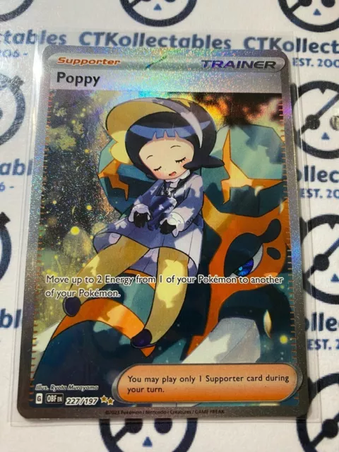 Pokemon TCG Poppy - 227/197 - Full Art Secret Rare - S&V: Obsidion Flames NM