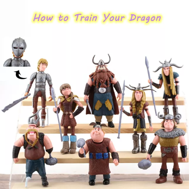 8 Pcs/Set How to Train Your Dragon Hiccup Astrid Kids Toy Gift Action Figure*-*