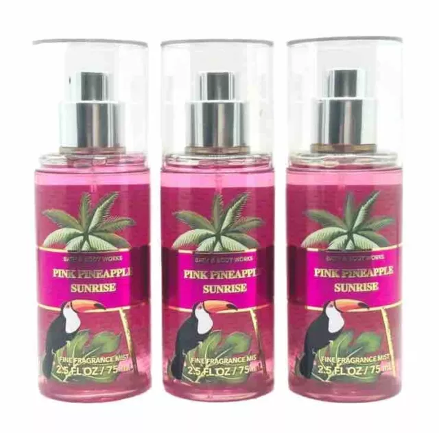 3 Bath & Body Works Pink Ananas Sunrise Mini Duft Nebel Reise 74ml