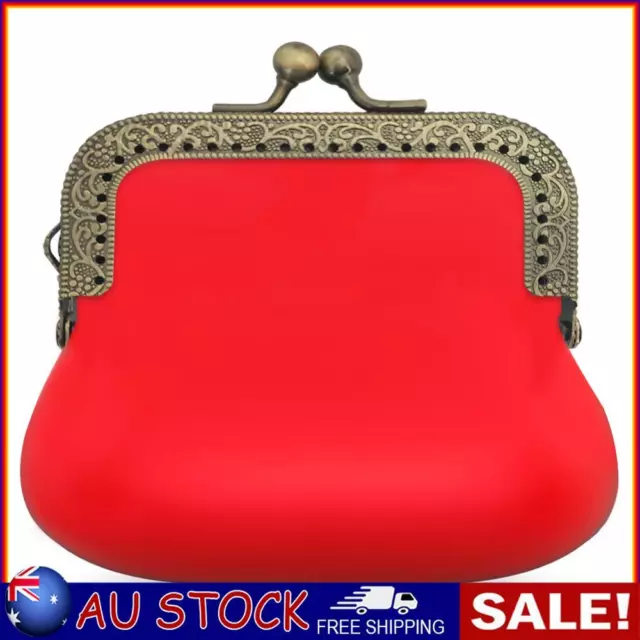 Beads Wallet Metal Handle Frame Embossed Square Clutch Clasp Lock (8.5cm)