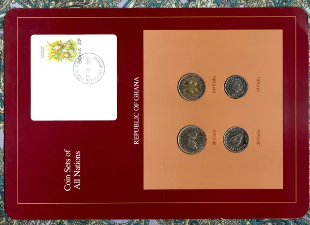 Coin Sets of All Nations Ghana UNC 100, 50, 20, 10 Cedis 1991