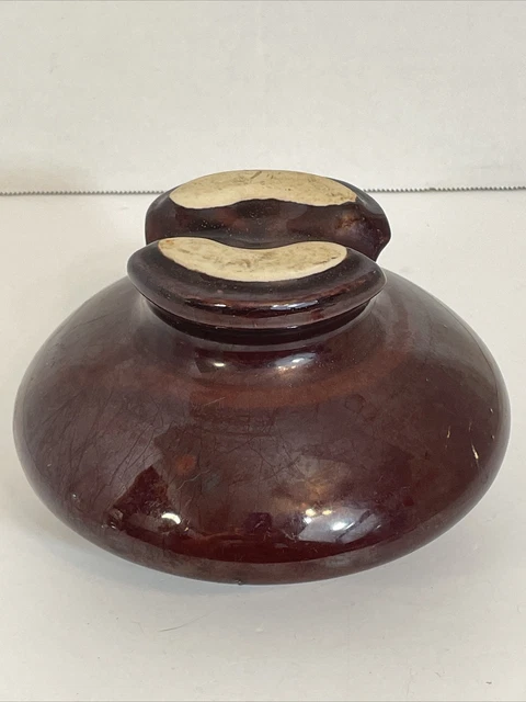 Vintage LARGE Brown Porcelain High Voltage Power Line Insulator-Unbranded 6