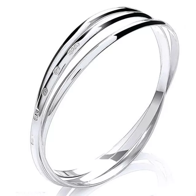 Bracciale Argento Sterling 4 mm Stile Russo Pesante 30 g Donna 7,5" UK HM & Scatola Regalo