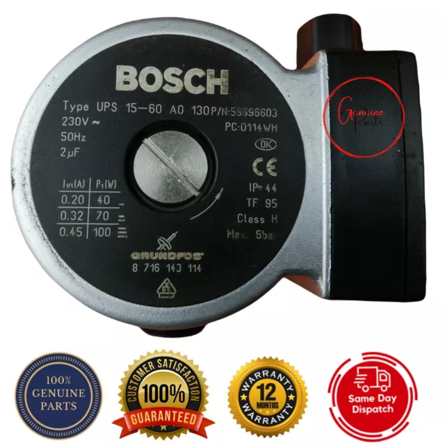 Worcester Bosch UPS 15-69 AO 59896603 87161431020 Boiler Pump Genuine Part