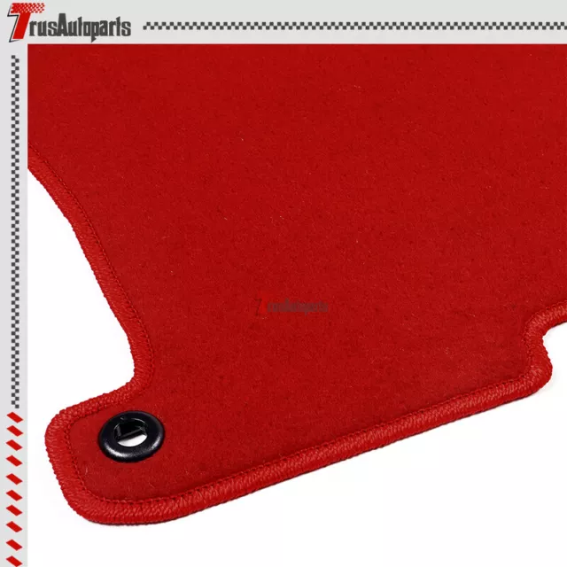 For 13-17 Honda Accord Red Nylon Floor Mat Interior Carpet Front Rear 4PC w/ Si 2