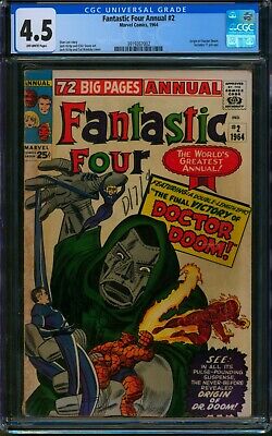 Fantastic Four Annual #2 ⭐ CGC 4.5 ⭐ DOCTOR DOOM Origin! Marvel Dr Comic 1964