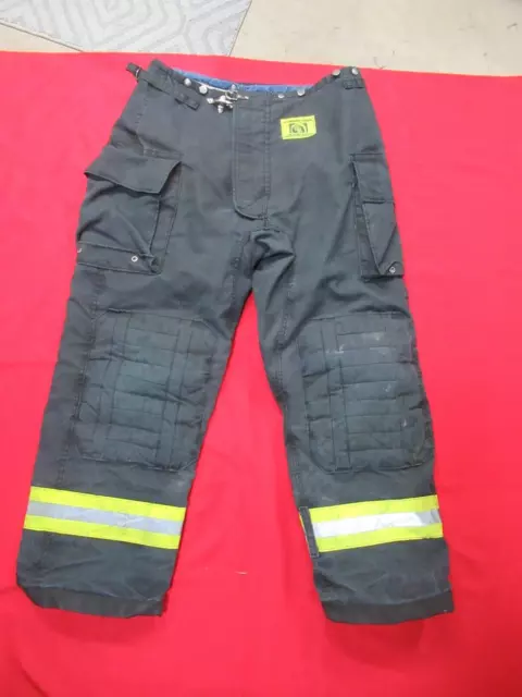 BLACK MORNING PRIDE Fire Fighter Turnout PANTS 38 X 31 BUNKER GEAR RESCUE TOW