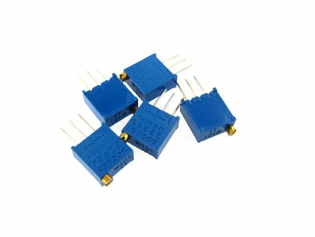 5 Résistances Variables (trimmers) 1 MOhm 1/2W Linéaire - VISHAY SFERNICE - Neuf Sous Blister