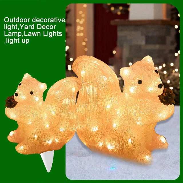 Luce solare scoiattolo decorazione giardino di Natale decorazione luce arredamento impermeabile C6I7