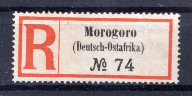 Doa Einschreibe-Zettel Morogoro € ( AA2891