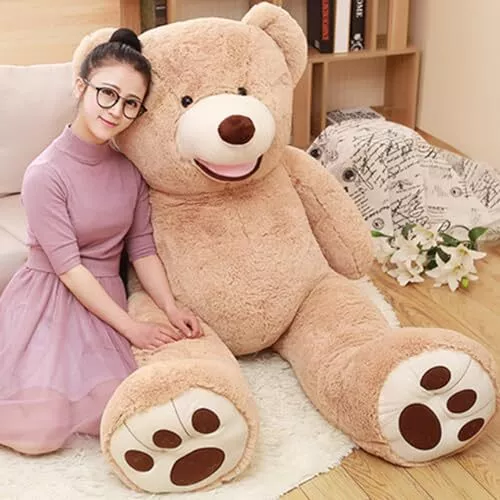 DOLDOA Big Teddy Bear Stuffed Animals with Footprints Plush Toy for Girlfrien...